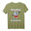 Pew Pew Madafakas Einhorn T-Shirt für Bodybuilder und Einhornliebhaber - Lustiges Witziges Tiermotiv mit Pistolen & Sonnenbrille