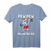 Pew Pew Madafakas Einhorn T-Shirt für Bodybuilder und Einhornliebhaber - Lustiges Witziges Tiermotiv mit Pistolen & Sonnenbrille