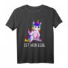 Einhorn T-Shirt Damen mit Mittelfinger - Lustiges Teenager Geschenk für Geburtstag & Weihnachten