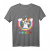 Kinder 10. Geburtstag Einhorn T-Shirt für Jungen & Mädchen - Lustiges Dab Unicorn Regenbogen Geburtstagsoutfit für Kinderfeier