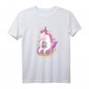 Coffee Is Real Magic - Unicorn T-Shirt mit Einhorn auf Donut und Kaffee Motiv, perfektes Geschenk für Kaffee- und Einhorn-Liebhaber