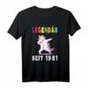 HapPanda T-Shirt für Damen & Herren mit Einhorn und lustigem Spruch - Geschenkidee für Jahrgang 1981 & Geburtstagsfeier