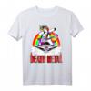 Lustiges Heavy Metal Einhorn Totenkopf T-Shirt für Männer, Frauen & Kinder – Perfektes Geschenk für Rock, Punk & Festival Fans