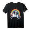Siberian Husky Einhorn T-Shirt für Mädchen - Weltraum Galaxie Regenbogen Motiv, Fantasy & Tierliebhaber Geschenk
