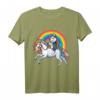 Siberian Husky Einhorn T-Shirt für Mädchen - Weltraum Galaxie Regenbogen Motiv, Fantasy & Tierliebhaber Geschenk