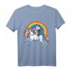 Siberian Husky Einhorn T-Shirt für Mädchen - Weltraum Galaxie Regenbogen Motiv, Fantasy & Tierliebhaber Geschenk