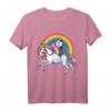 Siberian Husky Einhorn T-Shirt für Mädchen - Weltraum Galaxie Regenbogen Motiv, Fantasy & Tierliebhaber Geschenk