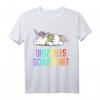 Offizielles Einhorn Regenbogen Schlafshirt Pyjama - Lustiges Geschenk für Nachteulen, Langschläfer und Teenager zum Geburtstag oder Weihnachten
