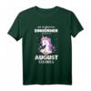 Einhorn August Geboren Geburtstag Geschenk T-Shirt - Lustiges Geburtstagsshirt für Damen und Mädchen mit Einhorn-Motiv