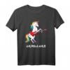Lustiges Gitarristen T-Shirt mit Einhorn - Buntes Rocker-Design für Musiker und Musikfans