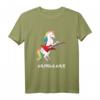 Lustiges Gitarristen T-Shirt mit Einhorn - Buntes Rocker-Design für Musiker und Musikfans