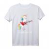Lustiges Gitarristen T-Shirt mit Einhorn - Buntes Rocker-Design für Musiker und Musikfans