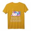 Offizielles Schlafshirt Pyjama Einhorn Regenbogen – Lustiges Geschenk für Damen, Herren und Teenager zum Schlafen, Träumen und Entspannen