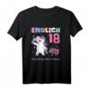 Einhorn T-Shirt zum 18. Geburtstag für Mädchen - Cooles Retro Style Outfit & Geschenkidee für den besonderen Tag