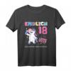 Einhorn T-Shirt zum 18. Geburtstag für Mädchen - Cooles Retro Style Outfit & Geschenkidee für den besonderen Tag