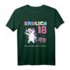 Einhorn T-Shirt zum 18. Geburtstag für Mädchen - Cooles Retro Style Outfit & Geschenkidee für den besonderen Tag