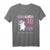 Einhorn T-Shirt zum 18. Geburtstag für Mädchen - Cooles Retro Style Outfit & Geschenkidee für den besonderen Tag