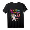 Kinder 5. Geburtstag Mädchen Einhorn T-Shirt - Perfektes Geschenk für 5-Jährige, Ideal für Geburtstag & Einhorn-Liebhaber