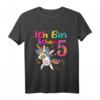 Kinder 5. Geburtstag Mädchen Einhorn T-Shirt - Perfektes Geschenk für 5-Jährige, Ideal für Geburtstag & Einhorn-Liebhaber