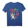 Kinder 5. Geburtstag Mädchen Einhorn T-Shirt - Perfektes Geschenk für 5-Jährige, Ideal für Geburtstag & Einhorn-Liebhaber