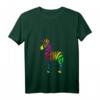 Buntes Damen T-Shirt mit Zebra und Einhorn, V-Ausschnitt, hochwertig & bequem – Perfekt für fröhliche Looks