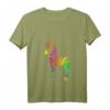 Buntes Damen T-Shirt mit Zebra und Einhorn, V-Ausschnitt, hochwertig & bequem – Perfekt für fröhliche Looks