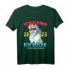 Kinder Schulkind 2023 Ich Rocke Jetzt Die Schule Mädchen Einhorn T-Shirt – Perfektes Geschenk zum Schulanfang & Einschulung 2023