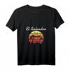 Damen El Salvador Urlaub Palmen Paradies T-Shirt mit V-Ausschnitt – Perfekt für Reisen, Strand, Salsa Tanzkurs und als Geschenkidee