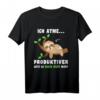 Faultier Schlafshirt Ich atme produktiver - Lustiges Faultier T-Shirt für Damen, Herren, Kinder & Jugendliche mit Humor, perfekt für Langschläfer & Faultier Fans