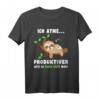 Faultier Schlafshirt Ich atme produktiver - Lustiges Faultier T-Shirt für Damen, Herren, Kinder & Jugendliche mit Humor, perfekt für Langschläfer & Faultier Fans