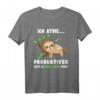 Faultier Schlafshirt Ich atme produktiver - Lustiges Faultier T-Shirt für Damen, Herren, Kinder & Jugendliche mit Humor, perfekt für Langschläfer & Faultier Fans