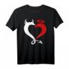 Liebhaber T-Shirt mit Engel und Teufel Herz-Design – Perfektes Geschenk für Verliebte und Frisch Verheiratete