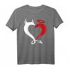 Liebhaber T-Shirt mit Engel und Teufel Herz-Design – Perfektes Geschenk für Verliebte und Frisch Verheiratete