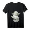 Damen Vintage Cherub Engel T-Shirt mit V-Ausschnitt - Buntes, religiöses Design für Kirche & Gebetstreffen, Trendy und bequem