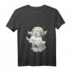 Damen Vintage Cherub Engel T-Shirt mit V-Ausschnitt - Buntes, religiöses Design für Kirche & Gebetstreffen, Trendy und bequem