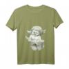 Damen Vintage Cherub Engel T-Shirt mit V-Ausschnitt - Buntes, religiöses Design für Kirche & Gebetstreffen, Trendy und bequem