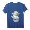 Damen Vintage Cherub Engel T-Shirt mit V-Ausschnitt - Buntes, religiöses Design für Kirche & Gebetstreffen, Trendy und bequem