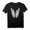 Engelsflügel Weiß Engel Flügel T-Shirt mit V-Ausschnitt – Spirituelle Kleidung für Schutzengel und religiöse Anlässe