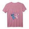 HapPanda Lilo & Stitch Engel Kuss T-Shirt mit V-Ausschnitt – Official Merchandise für Frauen, Männer, Jungen & Mädchen