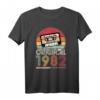 1982 Jahrgang Geburtstag Retro Vintage T-Shirt für Damen & Herren – Lustiges Kassetten-Motiv zum HapPanda als Geschenkidee