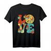 Peace Love 60er 70er Jahre Hippie Kostüm Groovy Party Outfit T-Shirt für Damen und Herren