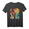 Peace Love 60er 70er Jahre Hippie Kostüm Groovy Party Outfit T-Shirt für Damen und Herren