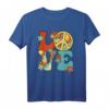 Peace Love 60er 70er Jahre Hippie Kostüm Groovy Party Outfit T-Shirt für Damen und Herren