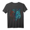 Tiger in Rot und Blau - Tier Kunst T-Shirt für Tierliebhaber, Freunde und Familie