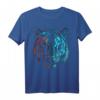 Tiger in Rot und Blau - Tier Kunst T-Shirt für Tierliebhaber, Freunde und Familie