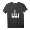 Mittelfinger Klaviertaste T-Shirt – Lustiges Musiker Geschenk für Zyniker, Humor und Ironie