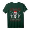 Heavy Christmas Totenkopf mit Weihnachtsmütze Ugly Design T-Shirt – Perfektes Geschenk für Rocker, Metal- und Viking-Fans zu Weihnachten