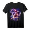 Weltraum-Pizza-Katze T-Shirt mit Regenbogen-Laser, Taco & Burrito - Lustiges buntes Design für Katzen- und Food-Fans