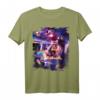 Weltraum-Pizza-Katze T-Shirt mit Regenbogen-Laser, Taco & Burrito - Lustiges buntes Design für Katzen- und Food-Fans