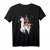 Alpaka & Faultier Weihnachtsshirt für Herren, Damen & Kinder - Lustiges Weihnachts-Schlafshirt mit Santa Lama S